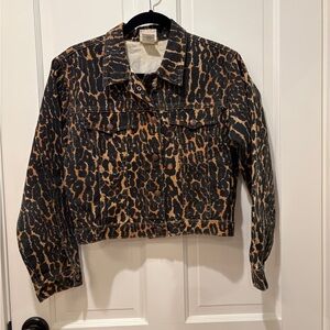 Vintage 90’s Todd Oldham Leopard Print Jean Jacket